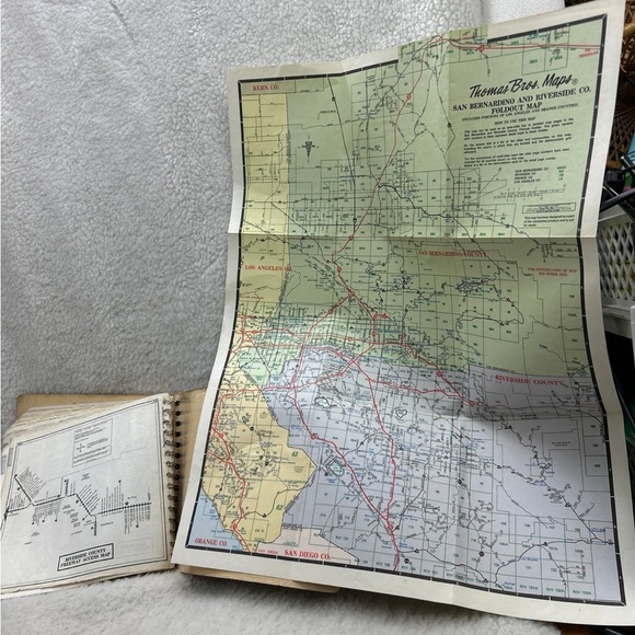 Thomas Guide 1990 San Bernardino Riverside Counties street directory book Cali - Picture 9 of 12